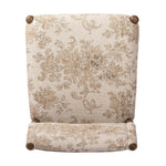 A midcentury-inspired piece brought to modern times. A supportive, sling-style back and seat cushion are upholstered in a soft, velvety fabric, with toasted oak armless framing Amethyst Home provides interior design, new home construction design consulting, vintage area rugs, and lighting in the Charlotte metro area.