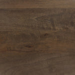 Add an extra surface anywhere with a solid mango end table with a playful clover shape Amethyst Home provides interior design, new home construction design consulting, vintage area rugs, and lighting in the Dallas metro area.