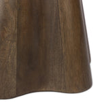 Add an extra surface anywhere with a solid mango end table with a playful clover shape Amethyst Home provides interior design, new home construction design consulting, vintage area rugs, and lighting in the Winter Garden metro area.