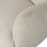 With a high, yarn-like pile that's soft to the touch, ivory upholstery pairs with an S-spring seat and enveloped frame for an inviting look and feel on this 360-degree swivel chair Amethyst Home provides interior design, new home construction design consulting, vintage area rugs, and lighting in the Alpharetta metro area.