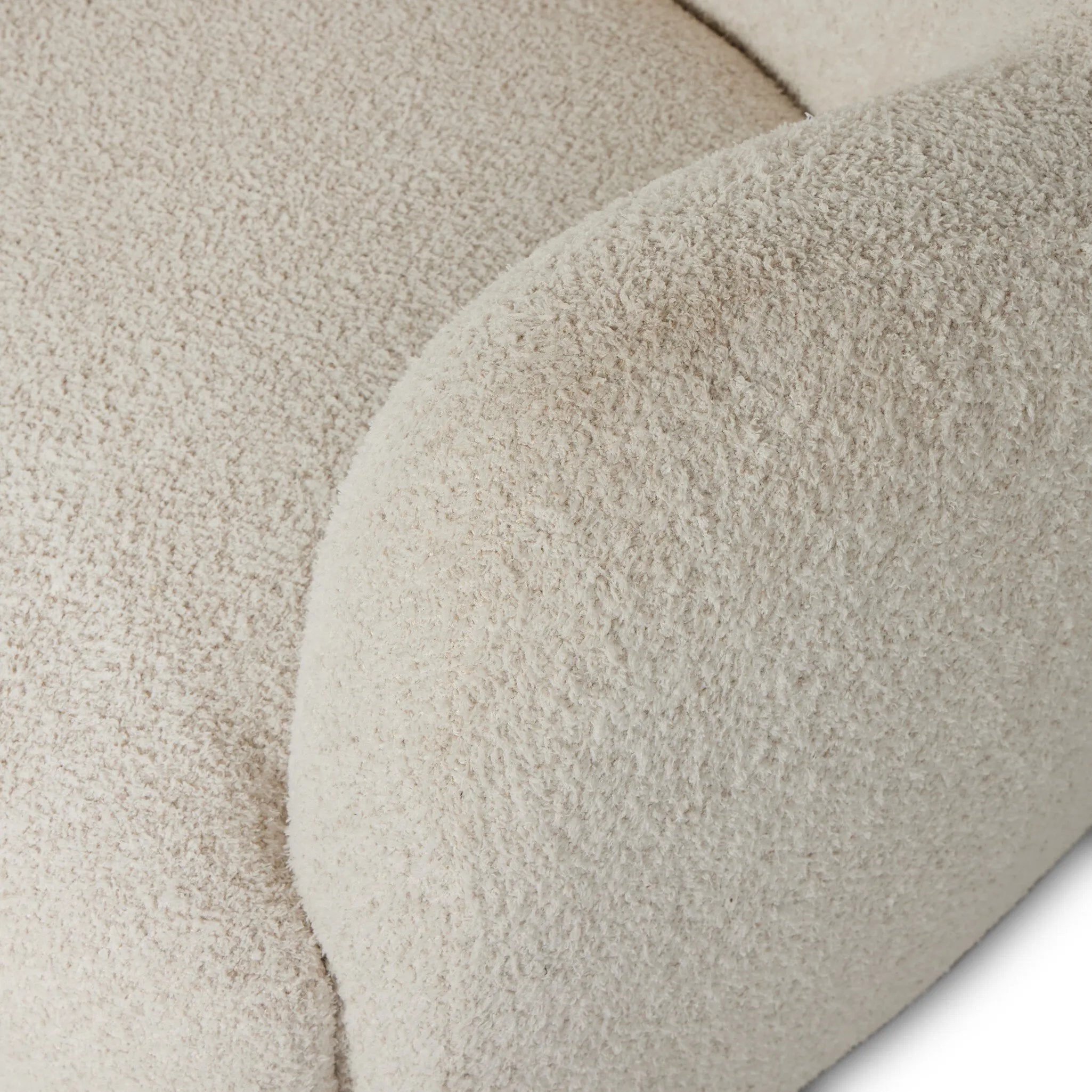 With a high, yarn-like pile that's soft to the touch, ivory upholstery pairs with an S-spring seat and enveloped frame for an inviting look and feel on this 360-degree swivel chair Amethyst Home provides interior design, new home construction design consulting, vintage area rugs, and lighting in the Alpharetta metro area.