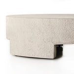 Featuring Everett Matte Stone Outdoor Coffee Table by Four Hands at Amethyst Home. A textured, white concrete coffee table perfect for modern and wabi sabi style.  The table has a matte texture and is perfect for indoors or outdoors.Overall Dimensions: 48.00"w x 48.00"d x 16.25"hWeight : 277.78 lbsMaterials : Concrete. Amethyst Home provides interior design, new home construction design consulting, vintage area rugs, and lighting in the Laguna Beach metro area.