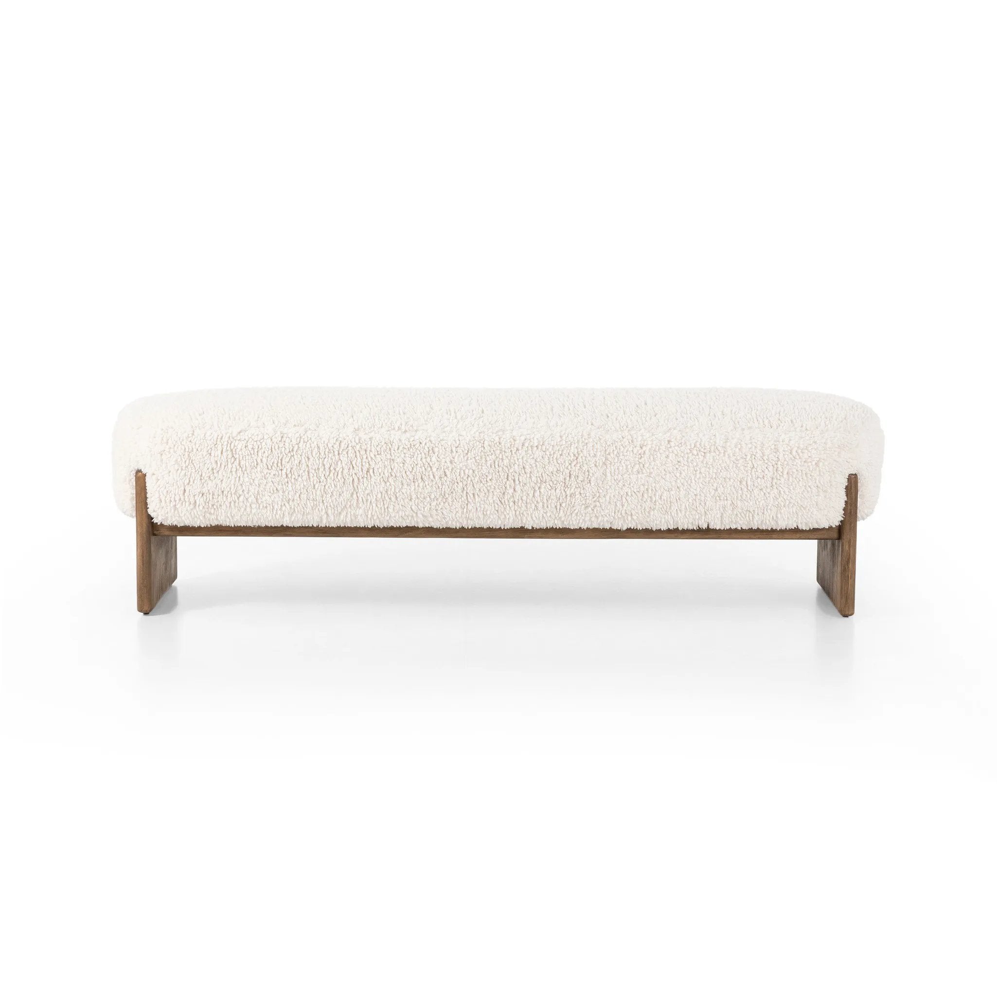 Featuring Kirby Andes Natural Accent Bench by Four Hands at Amethyst Home. Style this modern accent bench just about anywhere. A cradle base of wire-brushed parawood supports heavily textured upholstered seating.Overall Dimensions: 75.50"w x 20.50"d x 20.50"hWeight : 67.24 lbsMaterials: 100% Polyester, Solid Parawood, Poplar Plywood. Amethyst Home provides interior design, new home construction design consulting, vintage area rugs, and lighting in the Winter Garden metro area.