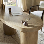 Featuring Leeds Blonde Oak Veneer Desk by Four Hands at Amethyst Home. Substantial cylindrical legs support this kidney-shaped desk crafted in light blonde oak veneer — a testament to form harmonizing with function.
Overall Dimensions: 31.5" L x 63.0 " W x 30.0" H
Materials: Oak Veneer, Poplar PlywoodWeight: 127.87 lbs. Amethyst Home provides interior design, new home construction design consulting, vintage area rugs, and lighting in the Tampa metro area.