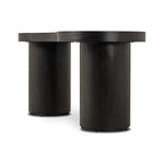 Featuring Leeds Ebony Veneer Desk by Four Hands at Amethyst Home. Substantial cylindrical legs support a kidney-shaped desk crafted in light black-finished oak veneer — a testament to form harmonizing with function.Overall Dimensions: 63.00"w x 31.50"d x 30.00"hWeight : 127.87 lbsMaterials: Oak Veneer. Amethyst Home provides interior design, new home construction design consulting, vintage area rugs, and lighting in the Boston metro area.