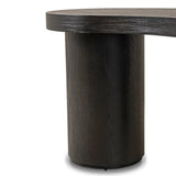 Featuring Leeds Ebony Veneer Desk by Four Hands at Amethyst Home. Substantial cylindrical legs support a kidney-shaped desk crafted in light black-finished oak veneer — a testament to form harmonizing with function.Overall Dimensions: 63.00"w x 31.50"d x 30.00"hWeight : 127.87 lbsMaterials: Oak Veneer. Amethyst Home provides interior design, new home construction design consulting, vintage area rugs, and lighting in the Des Moines metro area.