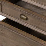 Featuring Lifestyle Sundried Ash Large Desk by Four Hands at Amethyst Home. Borrowing inspiration from the classic lawyer's desk with an inlaid leather top and French-inspired detailing. Finished in warm, sun-dried wheat tones with cast brass hardware, with dual file drawers for letter-sized documents.Overall Dimensions: 68.50"w x 31.00"d x 32.25"hWeight : 171. Amethyst Home provides interior design, new home construction design consulting, vintage area rugs, and lighting in the Austin metro area.