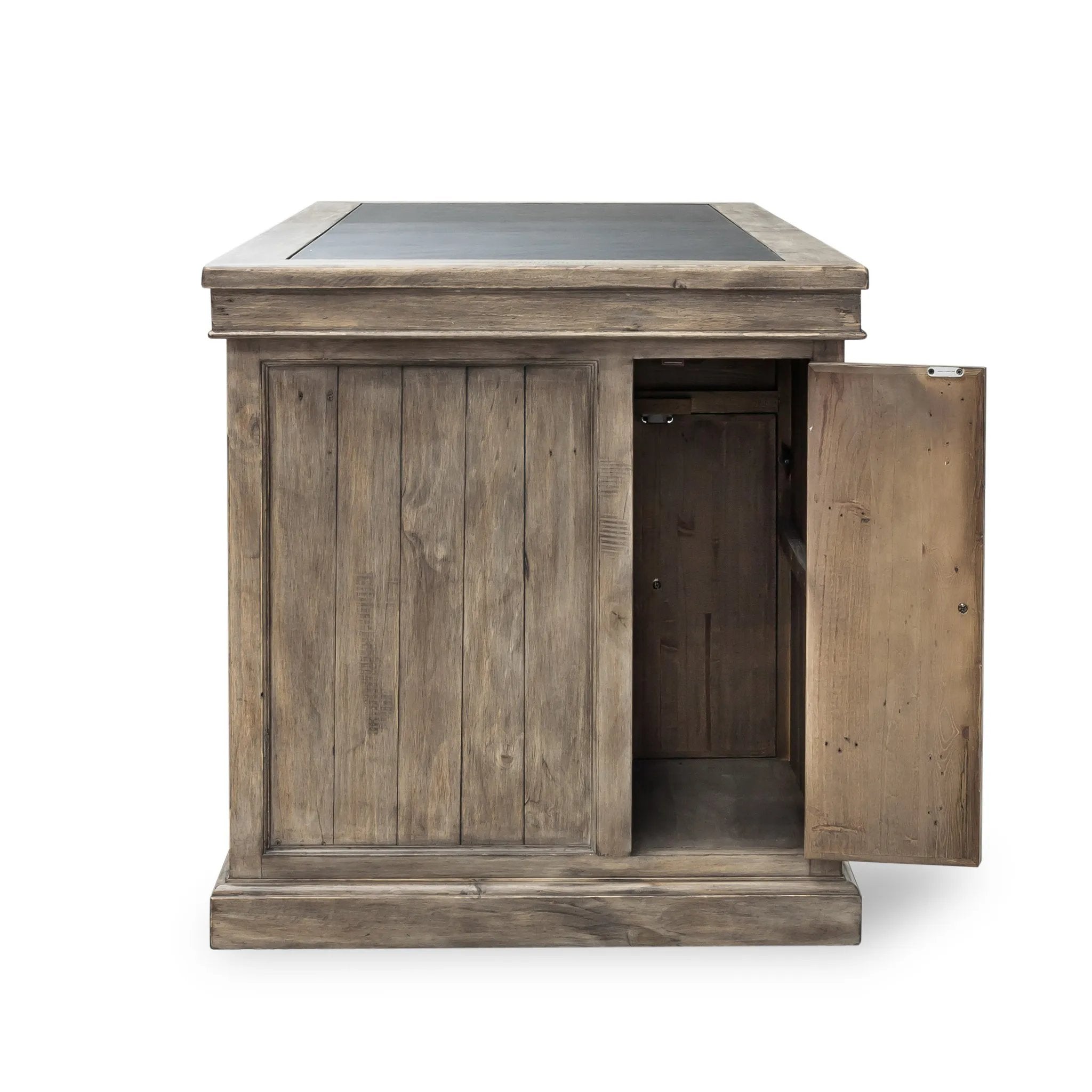 Featuring Lifestyle Sundried Ash Large Desk by Four Hands at Amethyst Home. Borrowing inspiration from the classic lawyer's desk with an inlaid leather top and French-inspired detailing. Finished in warm, sun-dried wheat tones with cast brass hardware, with dual file drawers for letter-sized documents.Overall Dimensions: 68.50"w x 31.00"d x 32.25"hWeight : 171. Amethyst Home provides interior design, new home construction design consulting, vintage area rugs, and lighting in the Dallas metro area.