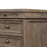 Featuring Lifestyle Sundried Ash Large Desk by Four Hands at Amethyst Home. Borrowing inspiration from the classic lawyer's desk with an inlaid leather top and French-inspired detailing. Finished in warm, sun-dried wheat tones with cast brass hardware, with dual file drawers for letter-sized documents.Overall Dimensions: 68.50"w x 31.00"d x 32.25"hWeight : 171.. Amethyst Home provides interior design, new home construction design consulting, vintage area rugs, and lighting in the Miami metro area.