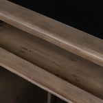 Featuring Lifestyle Sundried Ash Large Desk by Four Hands at Amethyst Home. Borrowing inspiration from the classic lawyer's desk with an inlaid leather top and French-inspired detailing. Finished in warm, sun-dried wheat tones with cast brass hardware, with dual file drawers for letter-sized documents.Overall Dimensions: 68.50"w x 31.00"d x 32.25"hWeigh. Amethyst Home provides interior design, new home construction design consulting, vintage area rugs, and lighting in the Newport Beach metro area.