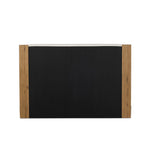 A woven, cushioned headboard in neutral cream adds texture around a floating platform base of light oak. Base features angular chamfered details, thick rails and footboard with a plinth base. Performance fabrics are specially created to withstand spills, stains, high traffic and wear, ensuring long-term comfort and unmatched durability Amethyst Home provides interior design, new home construction design consulting, vintage area rugs, and lighting in the Boston metro area.