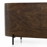 Featuring Lunas Caramel Guanacaste Executive Desk by Four Hands at Amethyst Home. With soft, fluid shaping, caramel-colored Guanacaste forms a beautifully sculpted silhouette, with natural high and lowlights coursing the entirety of this unique executive desk. Dual push-latch doors plus interior shelving offer ample storage space, while a fully finished fro. Amethyst Home provides interior design, new home construction design consulting, vintage area rugs, and lighting in the Nashville metro area.