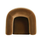 A fresh take on the traditional tub chair, with exaggerated depth for drama and comfort. Solid wood legs intersect upholstery for clean contrast and scale. This item has limited online distribution and may not be sold on websites without prior approval Amethyst Home provides interior design, new home construction design consulting, vintage area rugs, and lighting in the Park City metro area.