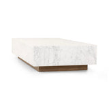 Featuring Masera White Carrara Marble Marble Coffee Table by Four Hands at Amethyst Home. A white Carrara marble slab, rich with veining and movement. Supported by a wooden plinth, marble takes the spotlight in a design that's simple and sophisticated at once.
Overall Dimensions: 30.0" L x 60.0 " W x 12.0" H
Collection: HughesColors: White Carrara Marble, Smok. Amethyst Home provides interior design, new home construction design consulting, vintage area rugs, and lighting in the Dallas metro area.