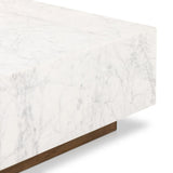 Featuring Masera White Carrara Marble Marble Coffee Table by Four Hands at Amethyst Home. A white Carrara marble slab, rich with veining and movement. Supported by a wooden plinth, marble takes the spotlight in a design that's simple and sophisticated at once.
Overall Dimensions: 30.0" L x 60.0 " W x 12.0" H
Collection: HughesColors: White Carrara Marble, Smoke. Amethyst Home provides interior design, new home construction design consulting, vintage area rugs, and lighting in the Tampa metro area.