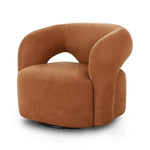 Featuring Mazie Nubuck Cognac Swivel Chair by Four Hands at Amethyst Home. Experience ultimate comfort and style with the Mazie Nubuck Cognac Swivel Chair. This sleek and modern chair features a swivel function for easy movement and convenience. Perfect for any room in your home, this chair is sure to elevate your seating experience. 
Overall Dimensions: 32.. Amethyst Home provides interior design, new home construction design consulting, vintage area rugs, and lighting in the Monterey metro area.