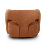 Featuring Mazie Nubuck Cognac Swivel Chair by Four Hands at Amethyst Home. Experience ultimate comfort and style with the Mazie Nubuck Cognac Swivel Chair. This sleek and modern chair features a swivel function for easy movement and convenience. Perfect for any room in your home, this chair is sure to elevate your seating experience. 
Overall Dimensions: 32.0. Amethyst Home provides interior design, new home construction design consulting, vintage area rugs, and lighting in the Seattle metro area.