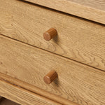 Featuring Millbrook Natural Light Oak Veneer Nightstand by Four Hands at Amethyst Home. Made from light, natural oak, the design of this two-drawer nightstand is inspired by a vintage general store counter. Softened corners and simple knob complete its heritage charm.Overall Dimensions: 38.00"w x 22.00"d x 27.00"hWeight : 90.08 lbsMaterials : Oak Veneer, So. Amethyst Home provides interior design, new home construction design consulting, vintage area rugs, and lighting in the Nashville metro area.