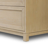 Featuring six spacious drawers with smooth fronts fixed with matching knobs, this light oak veneer dresser brings spacious storage to the room. This item has been modified to comply with the STURDY Act. See a full list of modified products and data changes in the “STURDY Act” file in the Downloads section below Amethyst Home provides interior design, new home construction design consulting, vintage area rugs, and lighting in the Kansas City metro area.