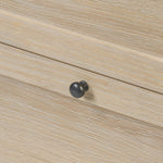 Featuring nine spacious drawers with smooth fronts fixed with matching knobs, this light oak veneer dresser brings spacious storage to the room. This item has been modified to comply with the STURDY Act. See a full list of modified products and data changes in the “STURDY Act” file in the Downloads section below Amethyst Home provides interior design, new home construction design consulting, vintage area rugs, and lighting in the Des Moines metro area.