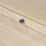 A light-finished oak veneer nightstand brings storage space to the bedside with two roomy drawers Amethyst Home provides interior design, new home construction design consulting, vintage area rugs, and lighting in the Omaha metro area.