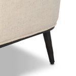 With elements of past eras at play, this updated Deco chair features a rounded back, sloped arms and a dramatic channel. The iron base and tapered legs support the cushiony seat — built with spring suspensions for long-lasting comfort. Amethyst Home provides interior design, new home construction design consulting, vintage area rugs, and lighting in the Monterey metro area.