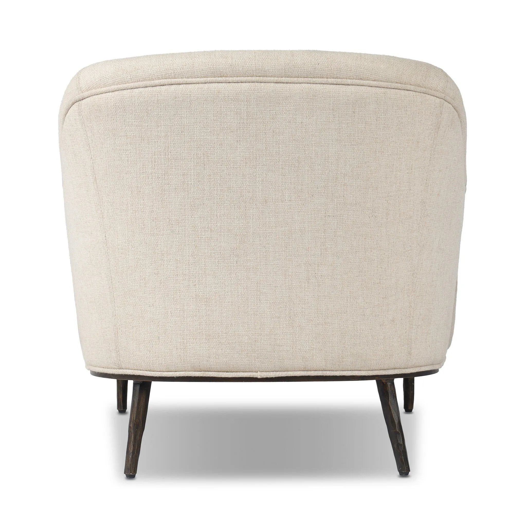 With elements of past eras at play, this updated Deco chaise features a rounded back, sloped arms and a dramatic channel. The iron base and tapered legs support the cushiony seating — built with spring suspensions for long-lasting comfort. Amethyst Home provides interior design, new home construction design consulting, vintage area rugs, and lighting in the Calabasas metro area.