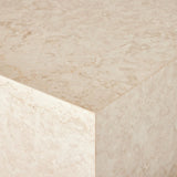 Featuring Oakland Cream Marble Outdoor Rectangular Coffee Table by Four Hands at Amethyst Home. Enhance your outdoor space with the Oakland Cream Marble Rectangular Coffee Table. Made from high-quality cream marble, this coffee table adds a touch of elegance to any setting. Its sturdy design and durable construction make it perfect for outdoor use, while it. Amethyst Home provides interior design, new home construction design consulting, vintage area rugs, and lighting in the San Diego metro area.