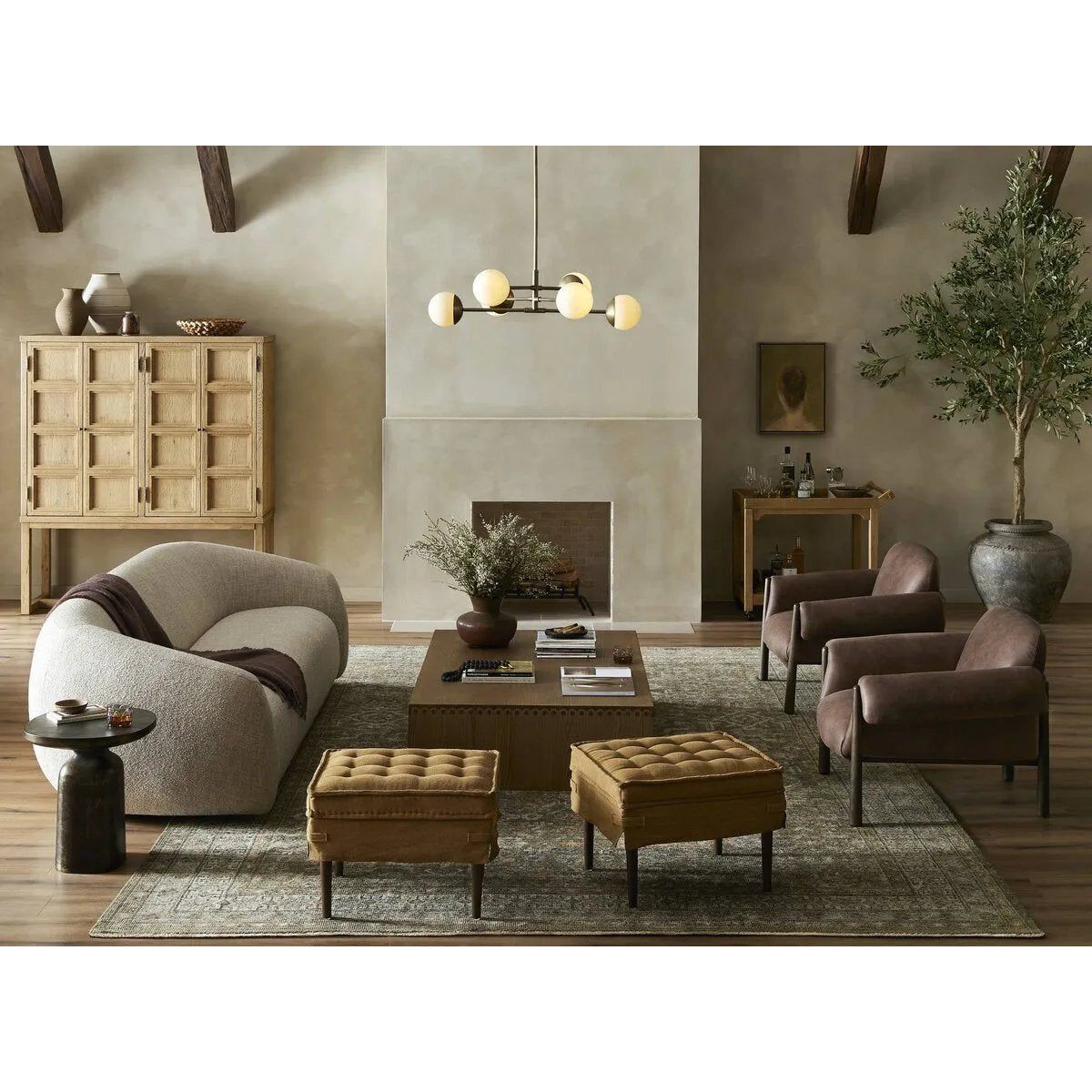 Featuring Olia Palermo Cigar Chair by Four Hands at Amethyst Home. Introducing the Olia Palermo Cigar Chair, the perfect addition to any room. With its sleek design and comfortable seat, you can relax in style. Made with the highest quality materials, this chair is built to last. Experience comfort and sophistication with the Olia Palermo Cigar Chair. 
Overall. Amethyst Home provides interior design, new home construction design consulting, vintage area rugs, and lighting in the Dallas metro area.