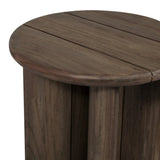 Featuring Paden Stained Toasted Brown Outdoor End Table by Four Hands at Amethyst Home. This Paden Stained Toasted Brown Outdoor End Table is the perfect addition to your outdoor space. Built for durability, the stained finish adds a touch of elegance while the sturdy design ensures it can withstand the elements. Enjoy the convenience of a ready to ship pi. Amethyst Home provides interior design, new home construction design consulting, vintage area rugs, and lighting in the Alpharetta metro area.