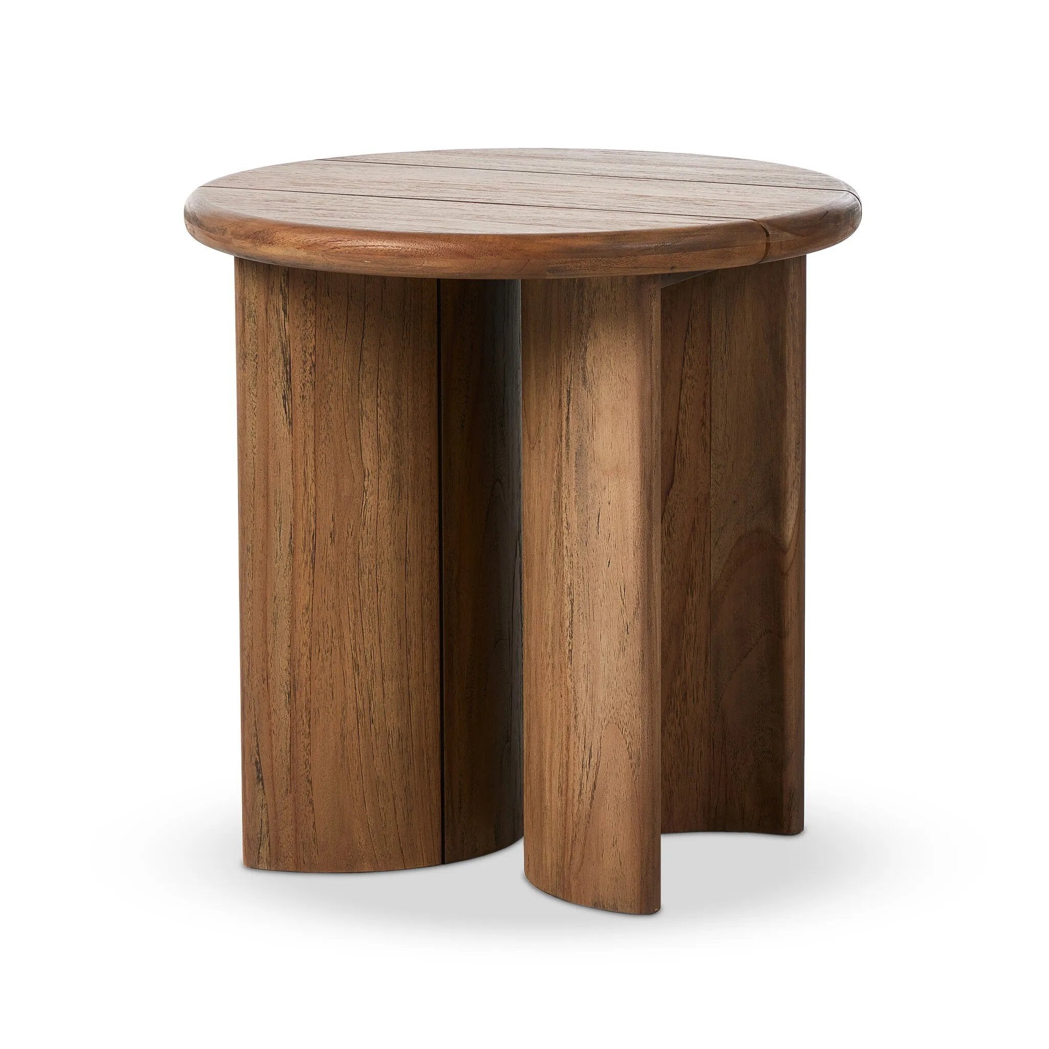 Featuring Paden Stained Toasted Brown Outdoor End Table by Four Hands at Amethyst Home. This Paden Stained Toasted Brown Outdoor End Table is the perfect addition to your outdoor space. Built for durability, the stained finish adds a touch of elegance while the sturdy design ensures it can withstand the elements. Enjoy the convenience of a ready to ship piece. Amethyst Home provides interior design, new home construction design consulting, vintage area rugs, and lighting in the Houston metro area.