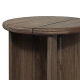 Featuring Paden Stained Toasted Brown Outdoor End Table by Four Hands at Amethyst Home. This Paden Stained Toasted Brown Outdoor End Table is the perfect addition to your outdoor space. Built for durability, the stained finish adds a touch of elegance while the sturdy design ensures it can withstand the elements. Enjoy the convenience of a ready to ship piece w. Amethyst Home provides interior design, new home construction design consulting, vintage area rugs, and lighting in the Miami metro area.