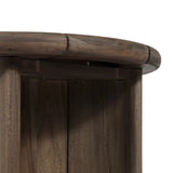 Featuring Paden Stained Toasted Brown Outdoor End Table by Four Hands at Amethyst Home. This Paden Stained Toasted Brown Outdoor End Table is the perfect addition to your outdoor space. Built for durability, the stained finish adds a touch of elegance while the sturdy design ensures it can withstand the elements. Enjoy the convenience of a ready to ship piece w. Amethyst Home provides interior design, new home construction design consulting, vintage area rugs, and lighting in the Tampa metro area.