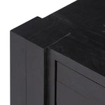 Beauty in simplicity. A clean cube of aged black-finished pine can be styled into a wide range of styles and spaces Amethyst Home provides interior design, new home construction design consulting, vintage area rugs, and lighting in the Monterey metro area.