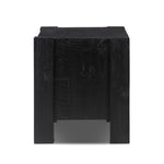 Beauty in simplicity. A clean cube of aged black-finished pine can be styled into a wide range of styles and spaces Amethyst Home provides interior design, new home construction design consulting, vintage area rugs, and lighting in the Park City metro area.