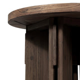 Featuring Railay Stained Toasted Brown Outdoor End Table by Four Hands at Amethyst Home. Introducing the Railay Stained Toasted Brown Outdoor End Table, the perfect complement to your outdoor space. With its durable construction and stylish design, this end table is ready to withstand the elements and provide a functional and beautiful option for your outdoor d. Amethyst Home provides interior design, new home construction design consulting, vintage area rugs, and lighting in the Miami metro area.