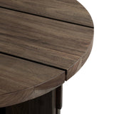 Featuring Railay Stained Toasted Brown Outdoor End Table by Four Hands at Amethyst Home. Introducing the Railay Stained Toasted Brown Outdoor End Table, the perfect complement to your outdoor space. With its durable construction and stylish design, this end table is ready to withstand the elements and provide a functional and beautiful option for your outdo. Amethyst Home provides interior design, new home construction design consulting, vintage area rugs, and lighting in the San Diego metro area.