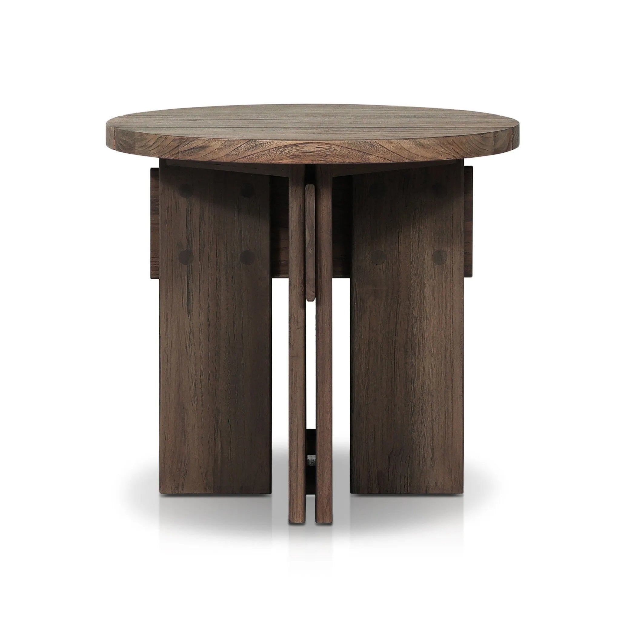 Featuring Railay Stained Toasted Brown Outdoor End Table by Four Hands at Amethyst Home. Introducing the Railay Stained Toasted Brown Outdoor End Table, the perfect complement to your outdoor space. With its durable construction and stylish design, this end table is ready to withstand the elements and provide a functional and beautiful option for your outd. Amethyst Home provides interior design, new home construction design consulting, vintage area rugs, and lighting in the Scottsdale metro area.