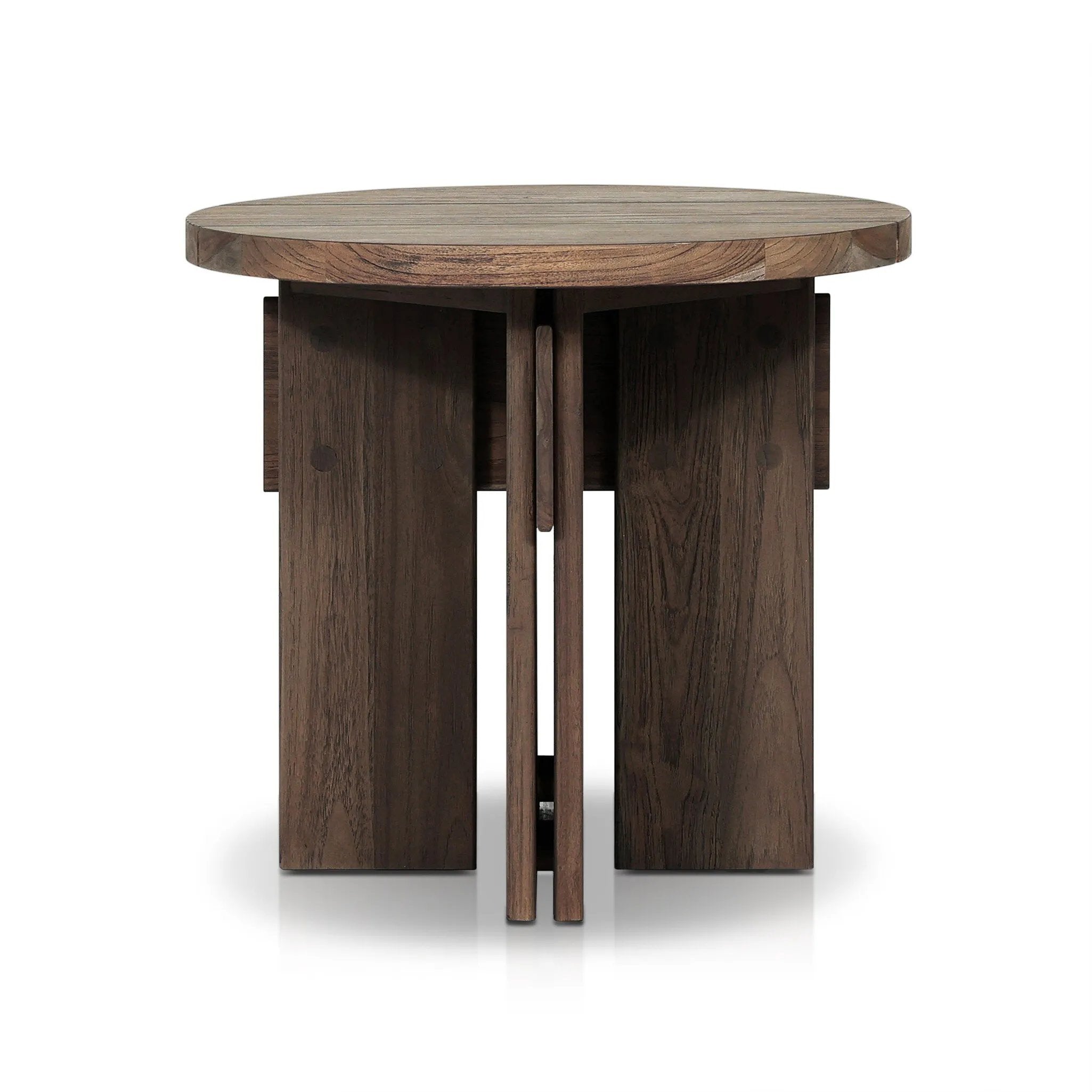 Featuring Railay Stained Toasted Brown Outdoor End Table by Four Hands at Amethyst Home. Introducing the Railay Stained Toasted Brown Outdoor End Table, the perfect complement to your outdoor space. With its durable construction and stylish design, this end table is ready to withstand the elements and provide a functional and beautiful option for your outd. Amethyst Home provides interior design, new home construction design consulting, vintage area rugs, and lighting in the Washington metro area.