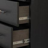Featuring Rosedale Ebony Oak Veneer 8 Drawer Dresser by Four Hands at Amethyst Home. Introducing the Rosedale Ebony Oak Veneer 8 Drawer Dresser - the epitome of luxury and sophistication. With its sleek ebony oak veneer finish and 8 spacious drawers, this dresser is the perfect addition to any elegant bedroom. Organize your clothes and elevate your decor wi. Amethyst Home provides interior design, new home construction design consulting, vintage area rugs, and lighting in the Charlotte metro area.