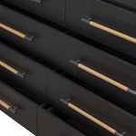 Featuring Rosedale Ebony Oak Veneer 8 Drawer Dresser by Four Hands at Amethyst Home. Introducing the Rosedale Ebony Oak Veneer 8 Drawer Dresser - the epitome of luxury and sophistication. With its sleek ebony oak veneer finish and 8 spacious drawers, this dresser is the perfect addition to any elegant bedroom. Organize your clothes and elevate your decor with. Amethyst Home provides interior design, new home construction design consulting, vintage area rugs, and lighting in the Seattle metro area.