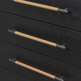 Featuring Rosedale Ebony Oak Veneer 8 Drawer Dresser by Four Hands at Amethyst Home. Introducing the Rosedale Ebony Oak Veneer 8 Drawer Dresser - the epitome of luxury and sophistication. With its sleek ebony oak veneer finish and 8 spacious drawers, this dresser is the perfect addition to any elegant bedroom. Organize your clothes and elevate your decor w. Amethyst Home provides interior design, new home construction design consulting, vintage area rugs, and lighting in the Washington metro area.