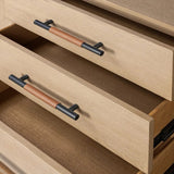 Featuring Rosedale Yucca Oak Veneer Media Console by Four Hands at Amethyst Home. Introducing the Rosedale Yucca Oak Veneer Media Console - the perfect addition to your home entertainment setup. With its sleek design and durable oak veneer, this media console is the ideal choice for organizing your media devices and displaying them with style.
Overall Dimensio. Amethyst Home provides interior design, new home construction design consulting, vintage area rugs, and lighting in the Boston metro area.