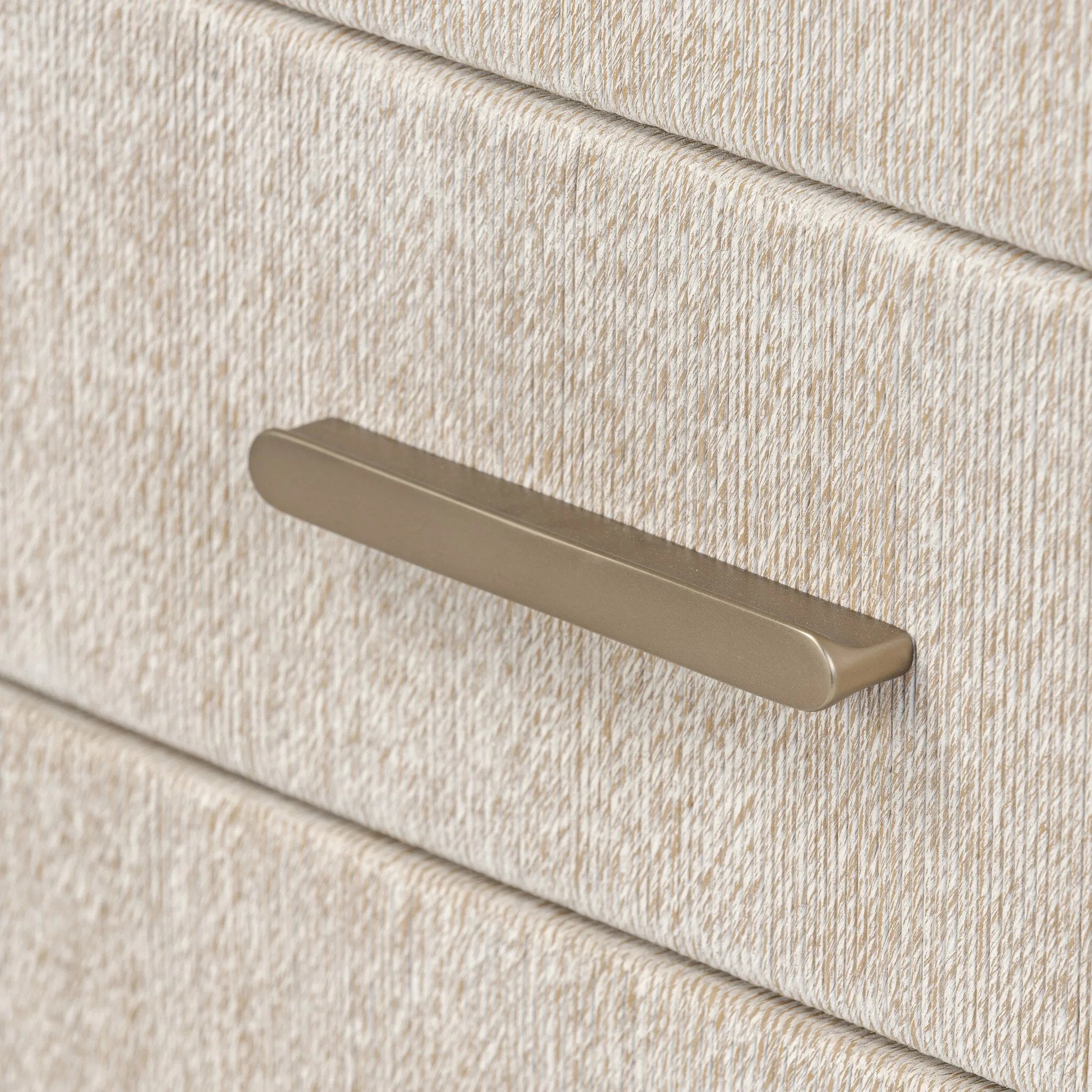 Elevate your bedroom styling with a storage-driven dresser of light, natural oak. A smooth top pairs with eight spacious drawers covered with woven paper cord. The result: a clean, Scandinavian-inspired look that will work into your collection beautifully Amethyst Home provides interior design, new home construction design consulting, vintage area rugs, and lighting in the Seattle metro area.