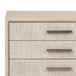 Elevate your bedside storage with a nightstand of light, natural oak. A smooth top pairs with three drawer fronts of woven paper cord for a clean, Scandinavian-inspired look that will work into your bedroom collection beautifully Amethyst Home provides interior design, new home construction design consulting, vintage area rugs, and lighting in the Salt Lake City metro area.