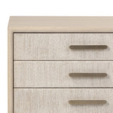 Elevate your bedside storage with a nightstand of light, natural oak. A smooth top pairs with three drawer fronts of woven paper cord for a clean, Scandinavian-inspired look that will work into your bedroom collection beautifully Amethyst Home provides interior design, new home construction design consulting, vintage area rugs, and lighting in the Salt Lake City metro area.