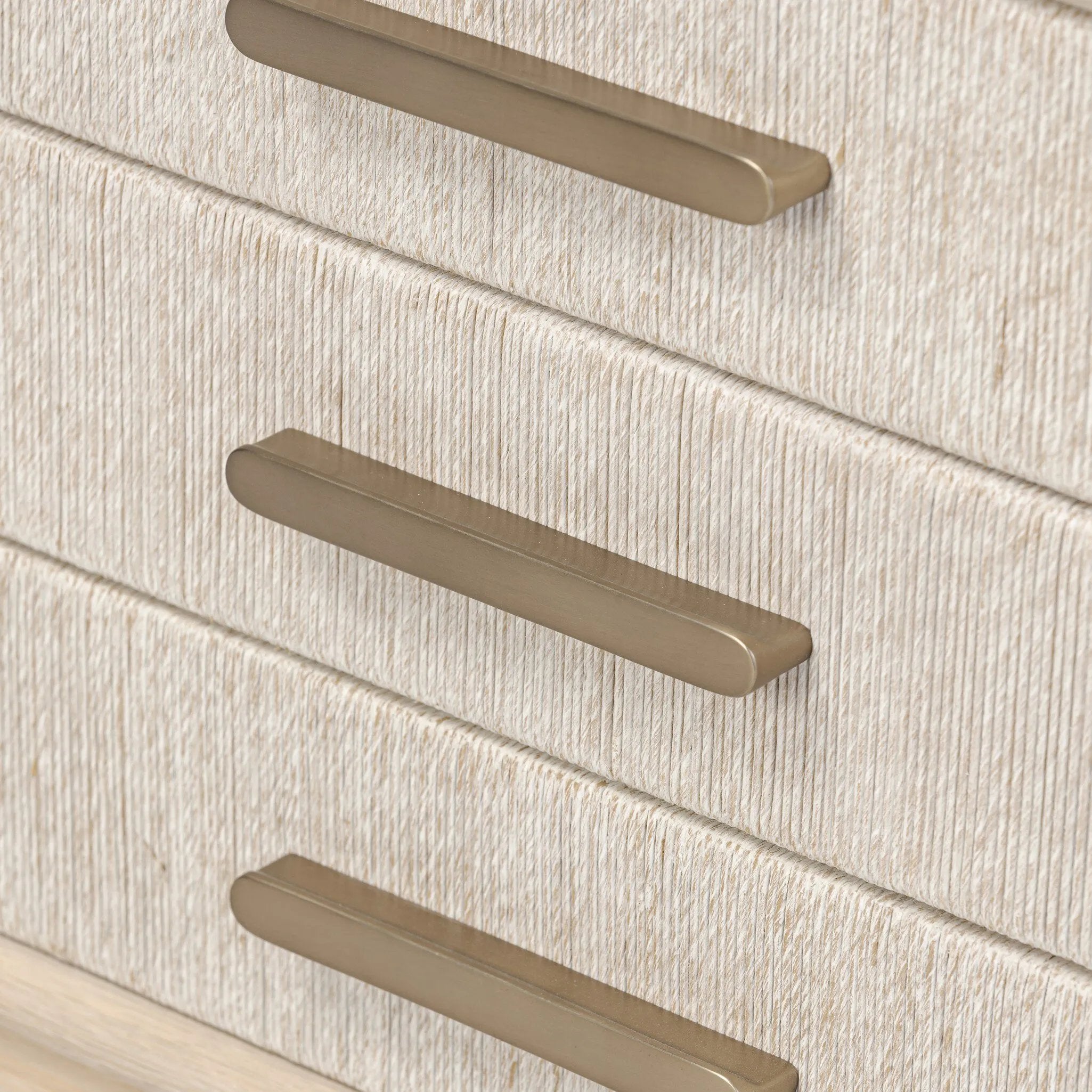 Elevate your bedside storage with a nightstand of light, natural oak. A smooth top pairs with three drawer fronts of woven paper cord for a clean, Scandinavian-inspired look that will work into your bedroom collection beautifully Amethyst Home provides interior design, new home construction design consulting, vintage area rugs, and lighting in the Winter Garden metro area.