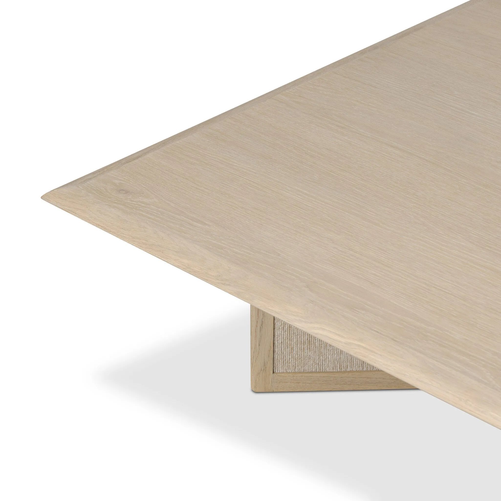 Featuring Rosenell Natural Oak Veneer Square Coffee Table by Four Hands at Amethyst Home. Anchor your living space with a squared coffee table of light, natural oak. A smooth top pairs with a panel-style base of woven paper cord for a clean, Scandinavian-inspired look that will work into your collection beautifully. Overall Dimensions: 55.00"w x 55.00"d x 15.00. Amethyst Home provides interior design, new home construction design consulting, vintage area rugs, and lighting in the Tampa metro area.