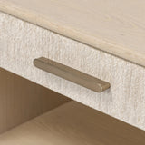 Elevate your bedside storage with a nightstand of light, natural oak. A smooth top pairs with a single drawer front of woven paper cord for a clean, Scandinavian-inspired look that will work into your bedroom collection beautifully Amethyst Home provides interior design, new home construction design consulting, vintage area rugs, and lighting in the Salt Lake City metro area.