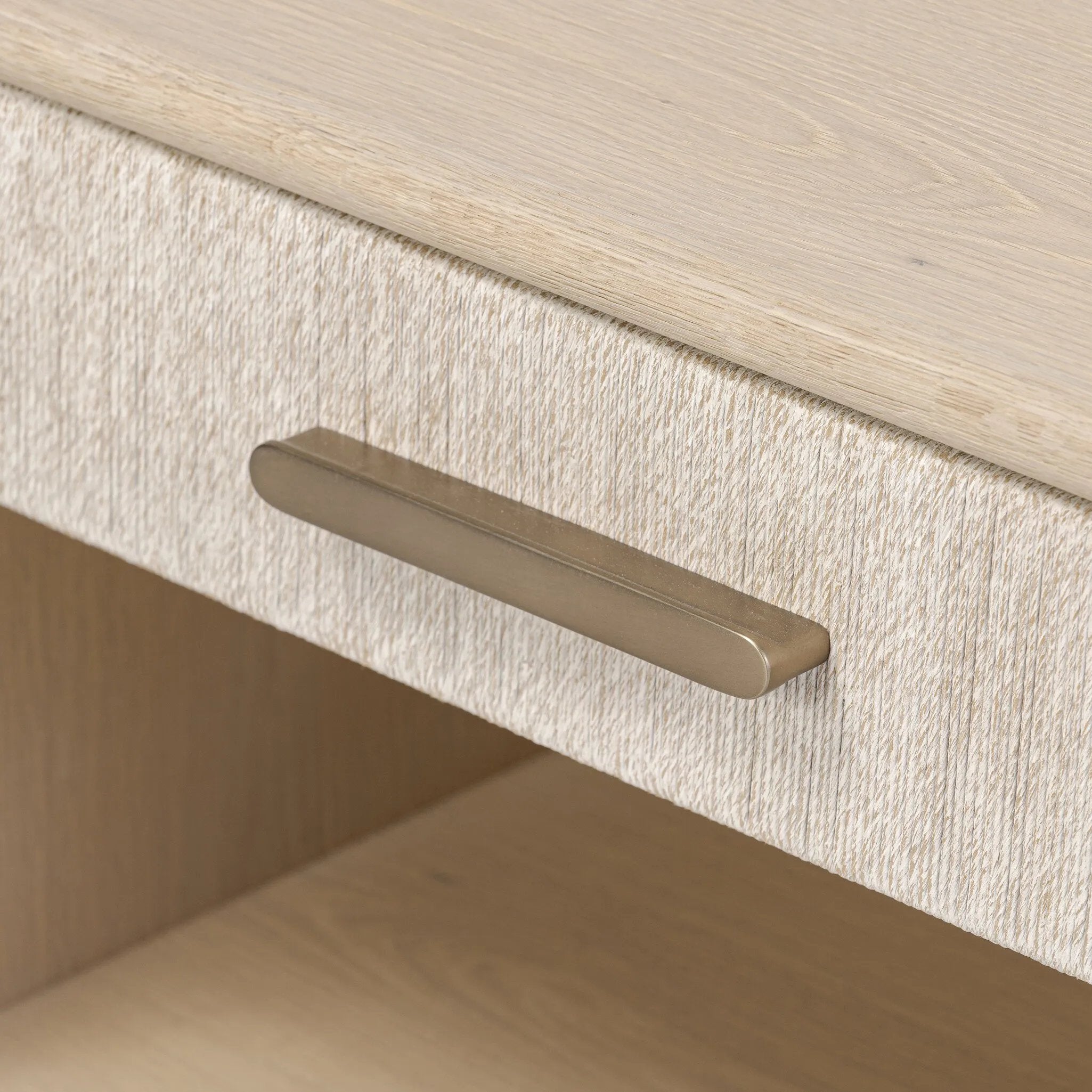 Elevate your bedside storage with a nightstand of light, natural oak. A smooth top pairs with a single drawer front of woven paper cord for a clean, Scandinavian-inspired look that will work into your bedroom collection beautifully Amethyst Home provides interior design, new home construction design consulting, vintage area rugs, and lighting in the Salt Lake City metro area.